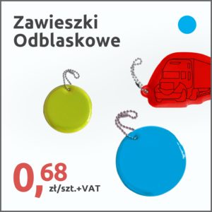 zawieszki odblaskowe nowa cena